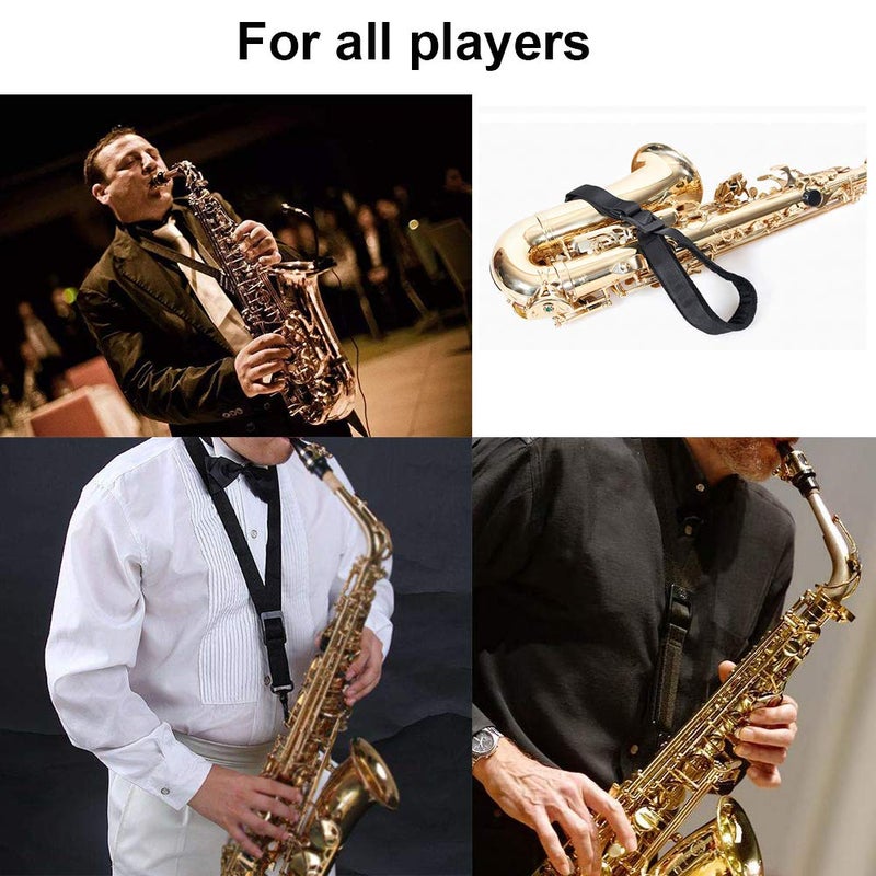Morneve Saxophone Neck Strap Soft Padded Sax Strap for Alto Tenor Saxophone Baritone Soprano Clarinet Horn Music Thick Swivel Sheepskin Suede Villus Snap Hook Men Women Kids - Image 2